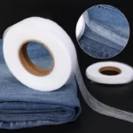 1/2 inch **Rivil Civil Tape (Double-Sided Interlining Adhesive) – Iron-On Hemming Tape for Effortless Fabric Repairs**60M 1.5cm/ Half inch Double-sided Non-woven Adhesive Cloth Hem Tape